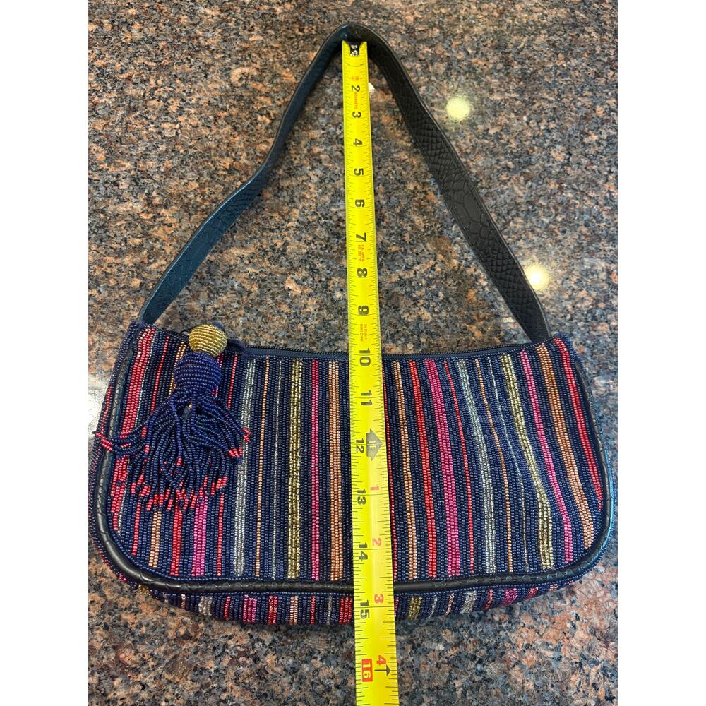 Roller Rabbit Navy Beaded Purse - Picture 8 of 14